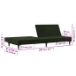vidaXL Sofá cama de 2 plazas terciopelo verde oscuro vidaXL Sofá cama de 2 plazas terciopelo verde oscuro