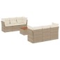 vidaXL Set sofás de jardín 7 piezas y cojines ratán sintético beige vidaXL Set sofás de jardín 7 piezas y cojines ratán sintético beige