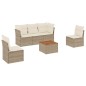 vidaXL Juego de sofás jardín con cojines 6 pzas ratán sintético beige vidaXL Juego de sofás jardín con cojines 6 pzas ratán sintético beige