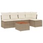 vidaXL Juego de sofás jardín con cojines 6 pzas ratán sintético beige vidaXL Juego de sofás jardín con cojines 6 pzas ratán sintético beige