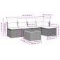 vidaXL Set de muebles de jardín 6 pzas y cojines ratán sintético gris vidaXL Set de muebles de jardín 6 pzas y cojines ratán sintético gris