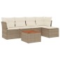 vidaXL Juego de sofás jardín con cojines 6 pzas ratán sintético beige vidaXL Juego de sofás jardín con cojines 6 pzas ratán sintético beige