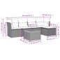 vidaXL Set de muebles de jardín 6 pzas y cojines ratán sintético gris