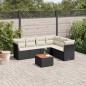 vidaXL Set de comedor de jardín 7 pzas y cojines ratán sintético negro vidaXL Set de comedor de jardín 7 pzas y cojines ratán sintético negro