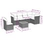 vidaXL Set de comedor de jardín 7 pzas y cojines ratán sintético negro vidaXL Set de comedor de jardín 7 pzas y cojines ratán sintético negro