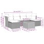 vidaXL Set de comedor de jardín 7 pzas y cojines ratán sintético negro vidaXL Set de comedor de jardín 7 pzas y cojines ratán sintético negro