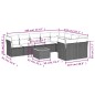 vidaXL Set de sofás de jardín 10 pzas cojines ratán sintético negro vidaXL Set de sofás de jardín 10 pzas cojines ratán sintético negro