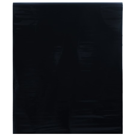 vidaXL Lámina de ventana esmerilada estática PVC negro 90x2000 cm