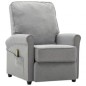 vidaXL Sillón de masaje tela gris claro vidaXL Sillón de masaje tela gris claro