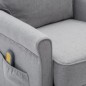 vidaXL Sillón de masaje tela gris claro vidaXL Sillón de masaje tela gris claro