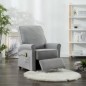 vidaXL Sillón de masaje tela gris claro vidaXL Sillón de masaje tela gris claro