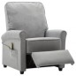 vidaXL Sillón de masaje tela gris claro vidaXL Sillón de masaje tela gris claro