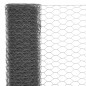 vidaXL Alambrada de gallinero acero revestimiento PVC gris 25x0,5 m vidaXL Alambrada de gallinero acero revestimiento PVC gris 25x0,5 m