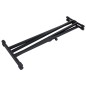 vidaXL Set de soporte para teclado con doble refuerzo y taburete negro vidaXL Set de soporte para teclado con doble refuerzo y taburete negro