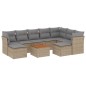 vidaXL Juego de sofás jardín con cojines beige 10 pzas ratán sintético vidaXL Juego de sofás jardín con cojines beige 10 pzas ratán sintético