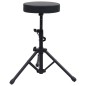 vidaXL Set de soporte para teclado con doble refuerzo y taburete negro vidaXL Set de soporte para teclado con doble refuerzo y taburete negro