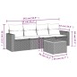 vidaXL Set de muebles de jardín 5 pzas y cojines ratán sintético negro vidaXL Set de muebles de jardín 5 pzas y cojines ratán sintético negro