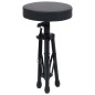 vidaXL Set de soporte para teclado con doble refuerzo y taburete negro vidaXL Set de soporte para teclado con doble refuerzo y taburete negro