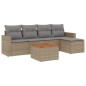 vidaXL Juego de sofás jardín con cojines 6 pzas ratán sintético beige vidaXL Juego de sofás jardín con cojines 6 pzas ratán sintético beige