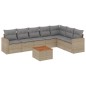vidaXL Juego de sofás de jardín con cojines beige 8 pzas ratán PE vidaXL Juego de sofás de jardín con cojines beige 8 pzas ratán PE