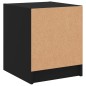 vidaXL Mesita de noche con puerta de vidrio negro 35x37x42 cm vidaXL Mesita de noche con puerta de vidrio negro 35x37x42 cm
