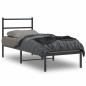 vidaXL Estructura de cama con cabecero metal negro 75x190 cm vidaXL Estructura de cama con cabecero metal negro 75x190 cm