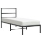 vidaXL Estructura de cama con cabecero metal negro 75x190 cm vidaXL Estructura de cama con cabecero metal negro 75x190 cm