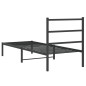 vidaXL Estructura de cama con cabecero metal negro 75x190 cm vidaXL Estructura de cama con cabecero metal negro 75x190 cm