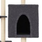 vidaXL Rascador para gatos con postes de sisal gris oscuro 117 cm vidaXL Rascador para gatos con postes de sisal gris oscuro 117 cm