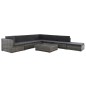 vidaXL Set de muebles de jardín 8 pzas y cojines ratán sintético gris vidaXL Set de muebles de jardín 8 pzas y cojines ratán sintético gris