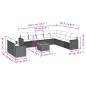 vidaXL Set de sofás de jardín 11pzas con cojines ratán sintético beige vidaXL Set de sofás de jardín 11pzas con cojines ratán sintético beige