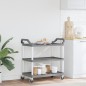 vidaXL Carrito de 3 niveles aluminio gris 99x50x96 cm vidaXL Carrito de 3 niveles aluminio gris 99x50x96 cm
