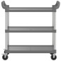 vidaXL Carrito de 3 niveles aluminio gris 99x50x96 cm vidaXL Carrito de 3 niveles aluminio gris 99x50x96 cm