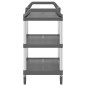 vidaXL Carrito de 3 niveles aluminio gris 99x50x96 cm vidaXL Carrito de 3 niveles aluminio gris 99x50x96 cm