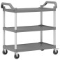 vidaXL Carrito de 3 niveles aluminio gris 99x50x96 cm vidaXL Carrito de 3 niveles aluminio gris 99x50x96 cm