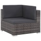 vidaXL Set de muebles de jardín 8 pzas y cojines ratán sintético gris vidaXL Set de muebles de jardín 8 pzas y cojines ratán sintético gris