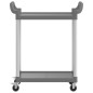 vidaXL Carrito de 2 niveles aluminio gris 81x41x92 cm vidaXL Carrito de 2 niveles aluminio gris 81x41x92 cm