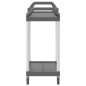 vidaXL Carrito de 2 niveles aluminio gris 81x41x92 cm vidaXL Carrito de 2 niveles aluminio gris 81x41x92 cm