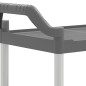 vidaXL Carrito de 2 niveles aluminio gris 81x41x92 cm vidaXL Carrito de 2 niveles aluminio gris 81x41x92 cm