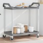 vidaXL Carrito de 2 niveles aluminio gris 99x50x97 cm vidaXL Carrito de 2 niveles aluminio gris 99x50x97 cm