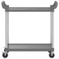 vidaXL Carrito de 2 niveles aluminio gris 99x50x97 cm vidaXL Carrito de 2 niveles aluminio gris 99x50x97 cm