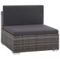 vidaXL Set de muebles de jardín 8 pzas y cojines ratán sintético gris vidaXL Set de muebles de jardín 8 pzas y cojines ratán sintético gris