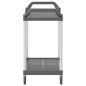 vidaXL Carrito de 2 niveles aluminio gris 99x50x97 cm vidaXL Carrito de 2 niveles aluminio gris 99x50x97 cm