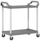 vidaXL Carrito de 2 niveles aluminio gris 99x50x97 cm vidaXL Carrito de 2 niveles aluminio gris 99x50x97 cm