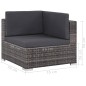 vidaXL Set de muebles de jardín 8 pzas y cojines ratán sintético gris vidaXL Set de muebles de jardín 8 pzas y cojines ratán sintético gris