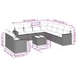 vidaXL Set de sofás de jardín 10 pzas cojines ratán sintético negro vidaXL Set de sofás de jardín 10 pzas cojines ratán sintético negro