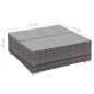 vidaXL Set de muebles de jardín 8 pzas y cojines ratán sintético gris vidaXL Set de muebles de jardín 8 pzas y cojines ratán sintético gris