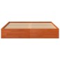 vidaXL Estructura de cama madera maciza pino marrón cera 135x190 cm vidaXL Estructura de cama madera maciza pino marrón cera 135x190 cm