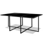 vidaXL Set comedor de jardín 11 piezas y cojines ratán sintético negro