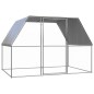 vidaXL Gallinero de acero galvanizado plateado y gris 3x2x2 m vidaXL Gallinero de acero galvanizado plateado y gris 3x2x2 m